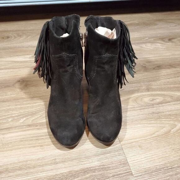 SAM Edelman multi colored‎ fringe ankle boots - Picture 2 of 9